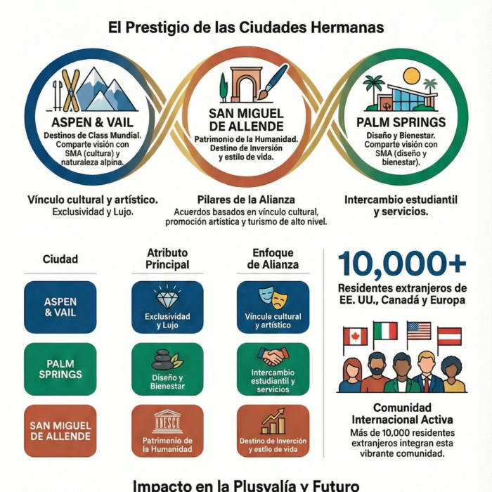 Sister cities San Miguel de Allende Aspen Vail Palm Springs