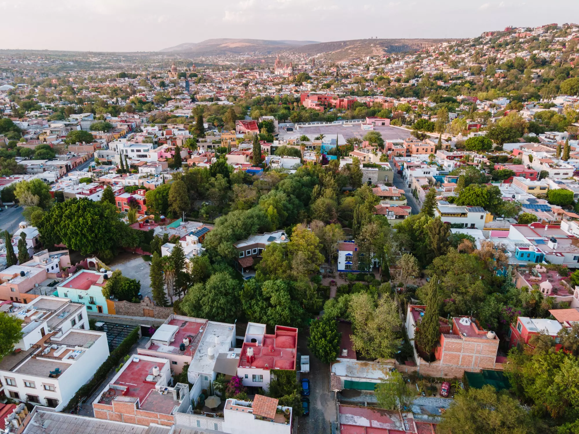 Vista aérea de San Miguel de Allende, Guanajuato, México